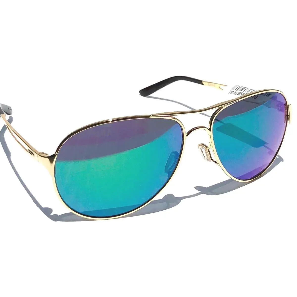 Caveat Gold Aviator w Polarized Galaxy Jade Womens Sunglass 4054 by Oakley