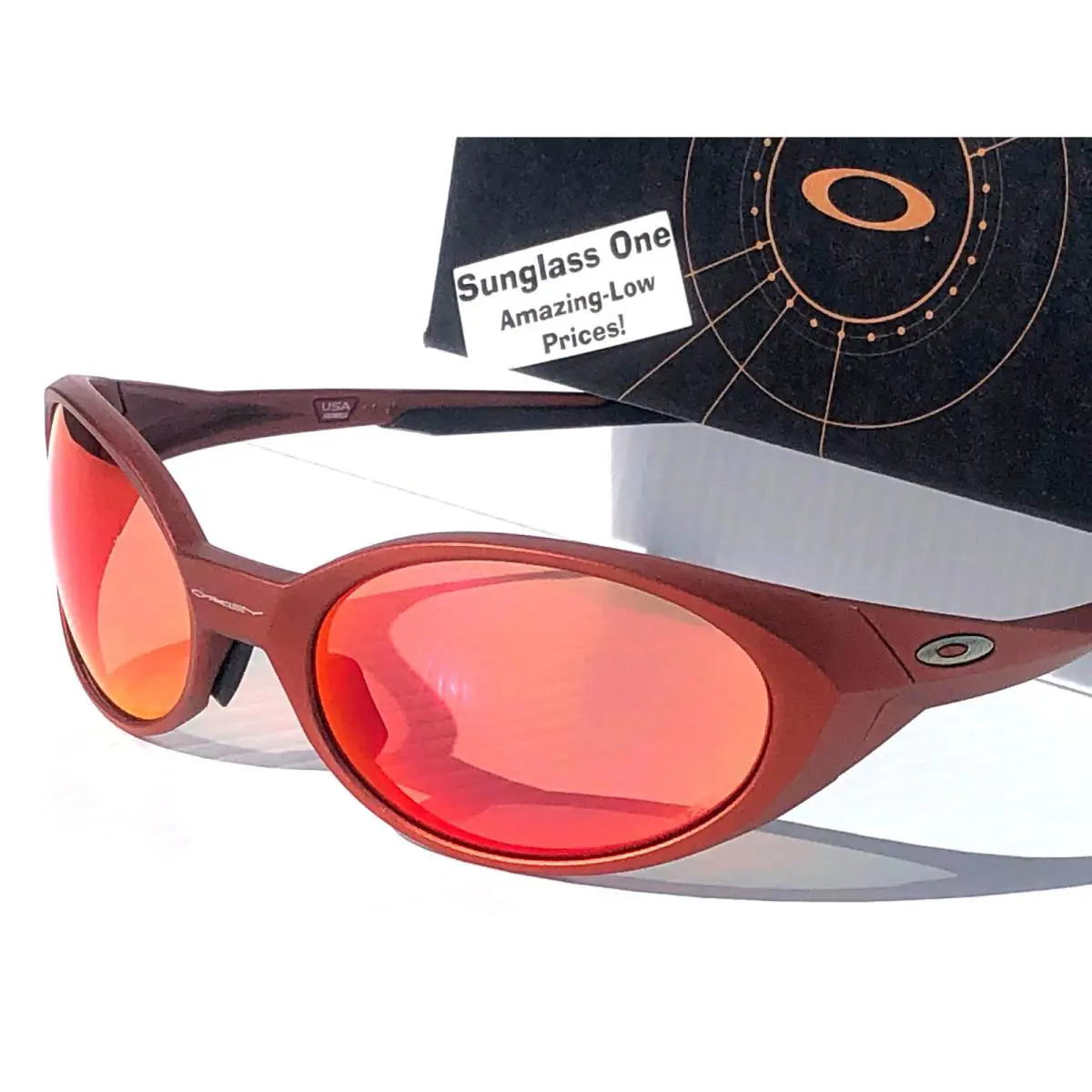 Eye Jacket Redux Fire Orange Prizm Trial Torch Lens Sunglass 9438-25 by Oakley
