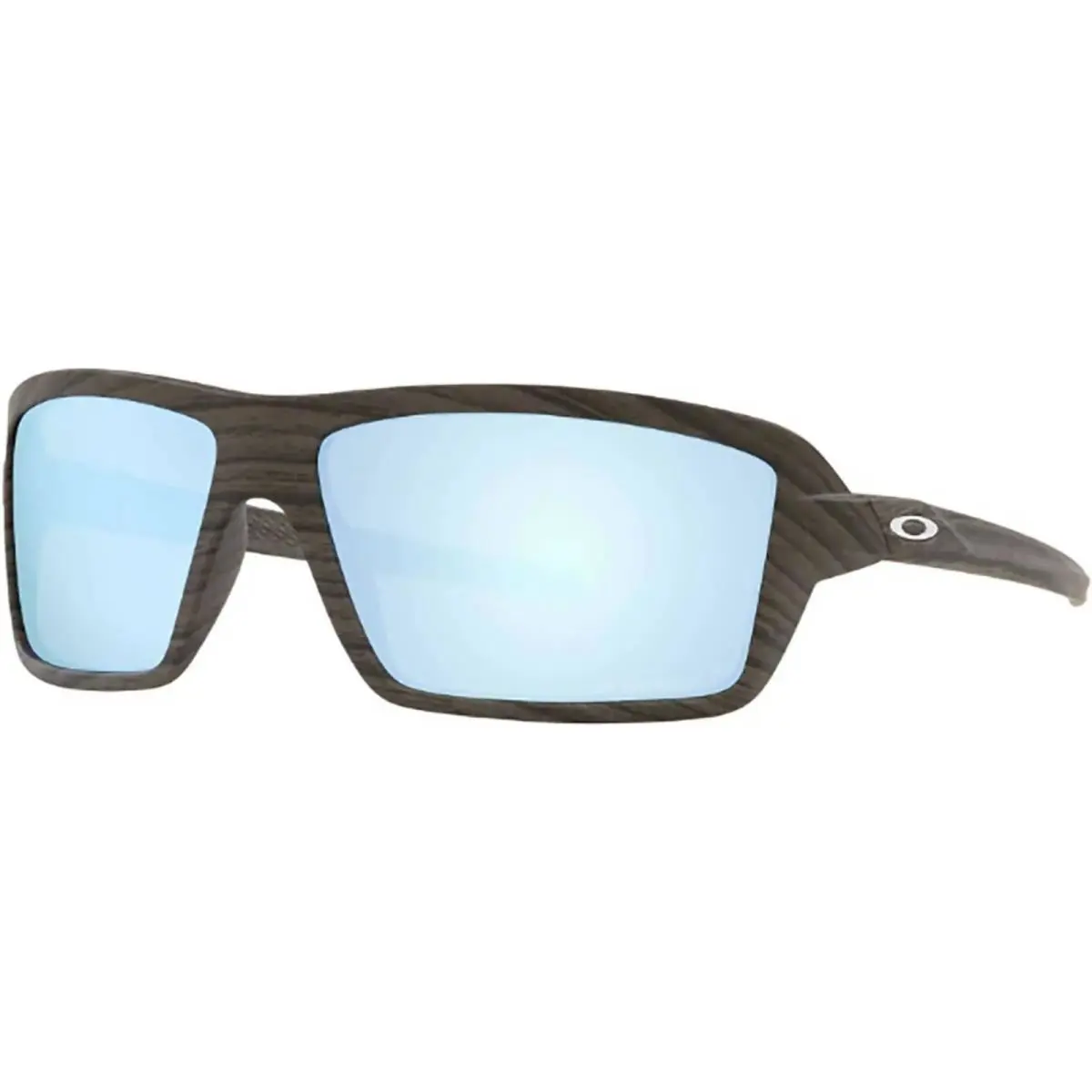 Oakley Mens Cables Woodgrain Polarized Woodgrain/prizm Deep Water OS Sunglasses - Woodgrain/Prizm Deep Water, Frame: Grey, Lens: Blue