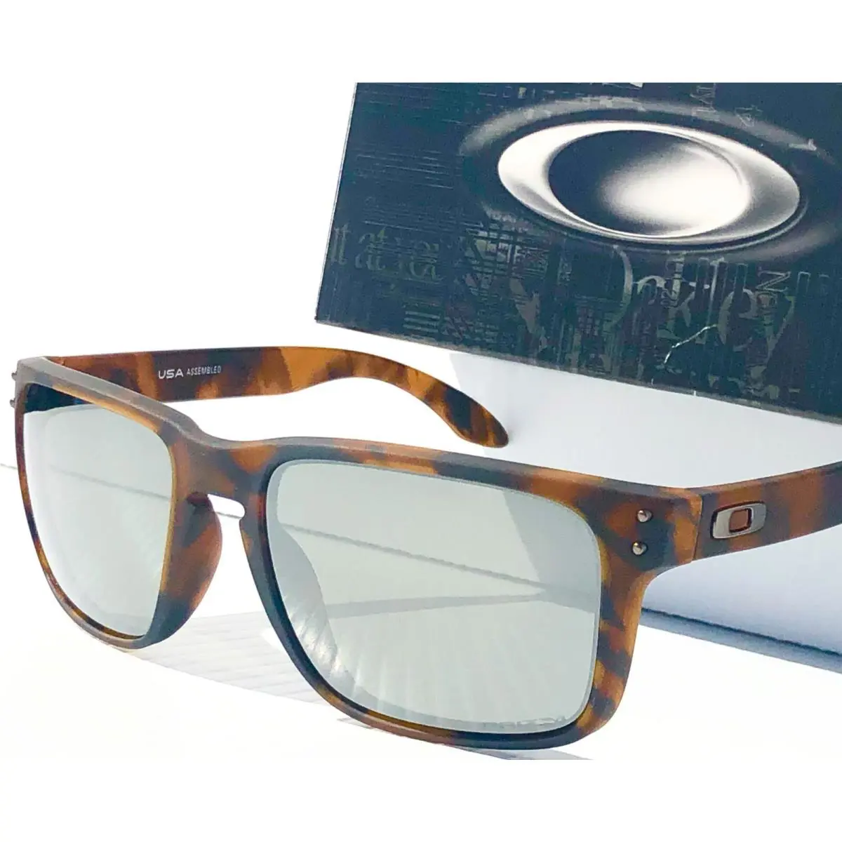 Holbrook XL Matte Tortoise Polarized Galaxy Chrome Sunglass 9417 by Oakley