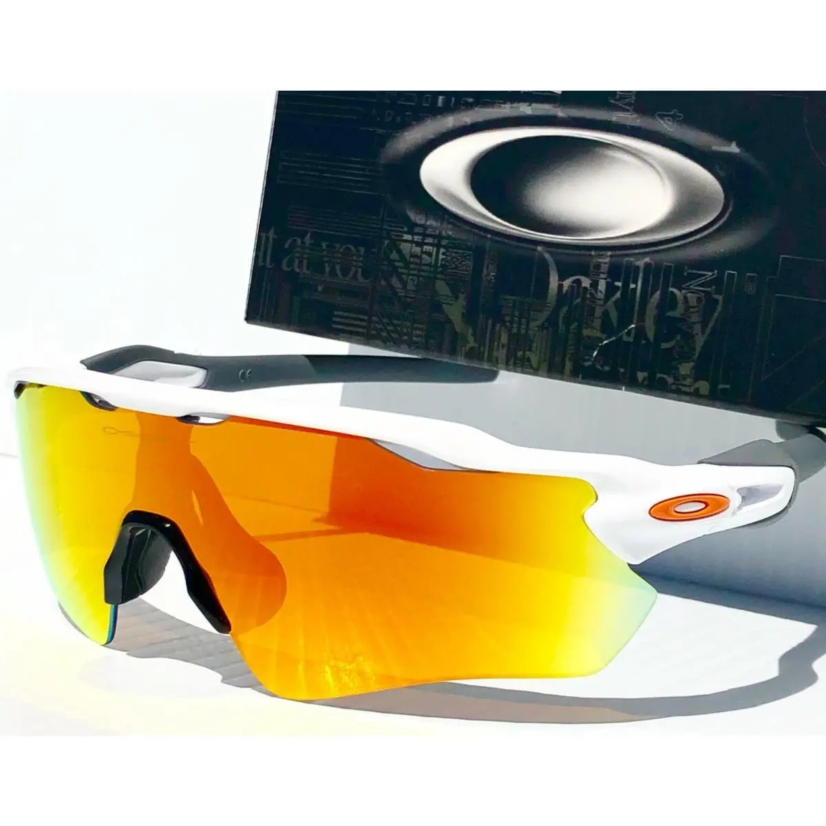 Oakley Radar EV Path White w Polarized Galaxy Ruby Iridium Sunglass 9208