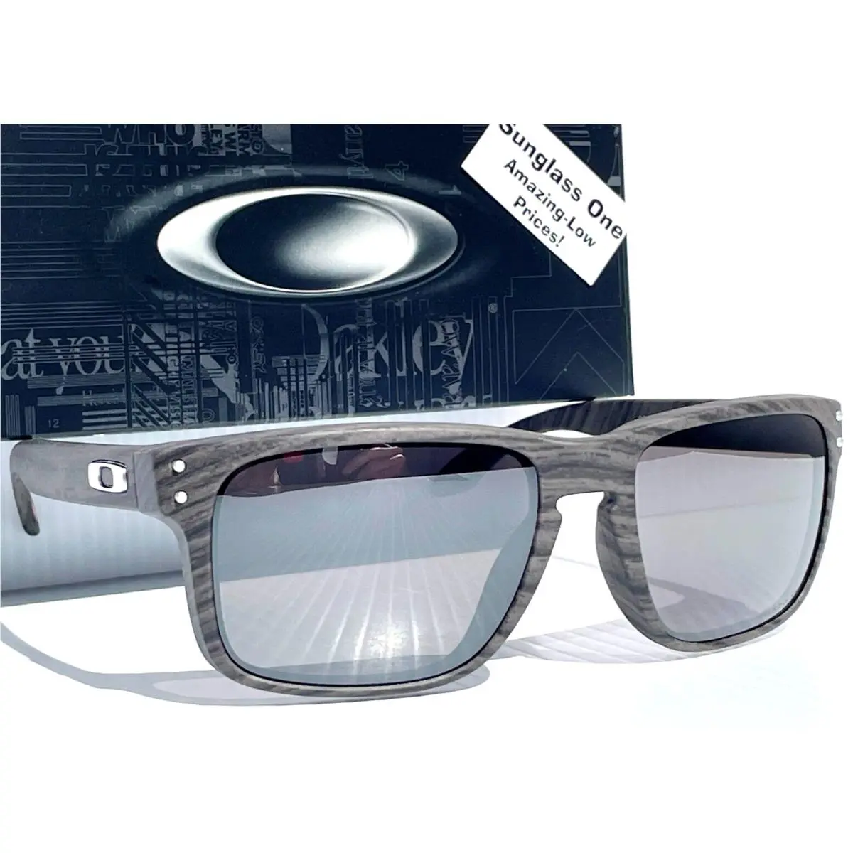 Oakley Holbrook Woodgrain Polarized Prizm Black Lens Sunglass 9102-W9