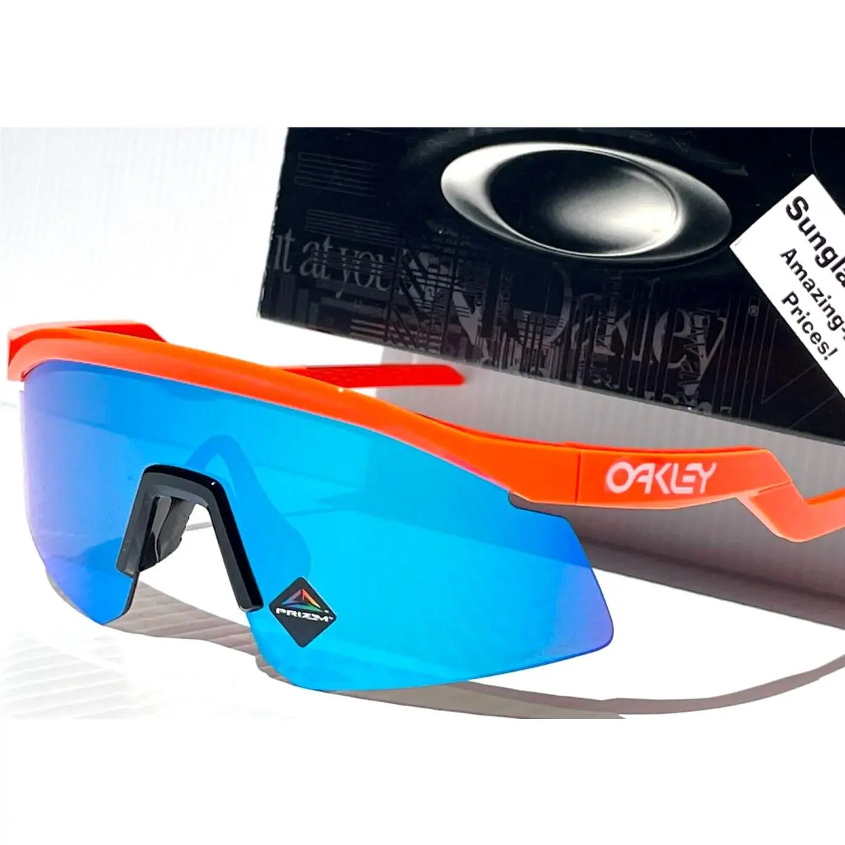 Hydra Neon Orange Prizm Sapphire Blue Lens Sunglass 9229-06 by Oakley