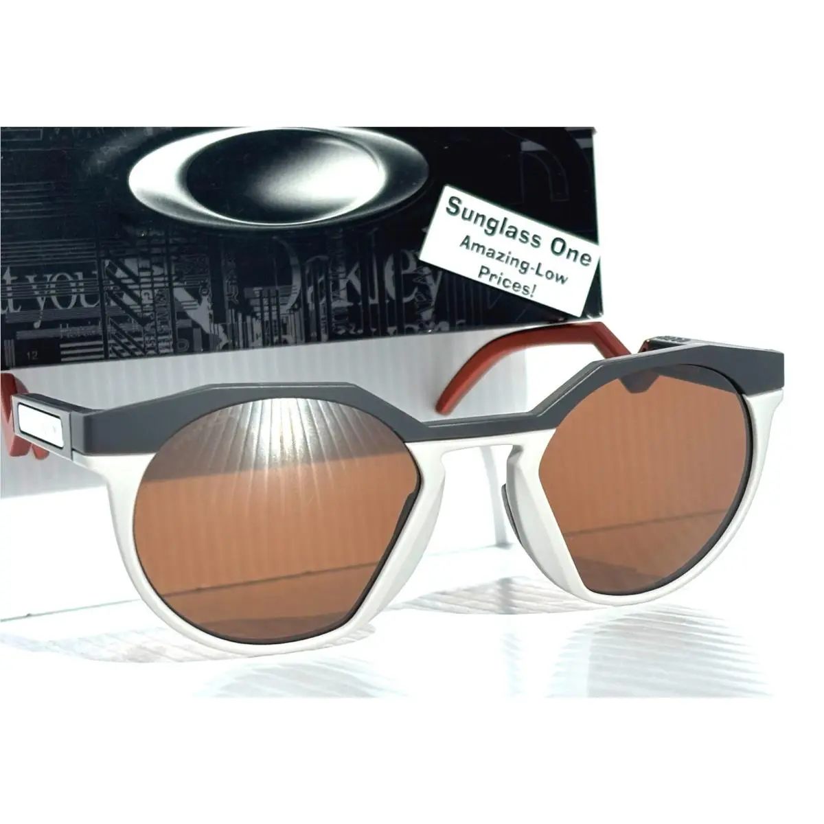 Oakley Hstn Matte Carbon Prizm Tungsten Brown Lens Sunglass 9242-06