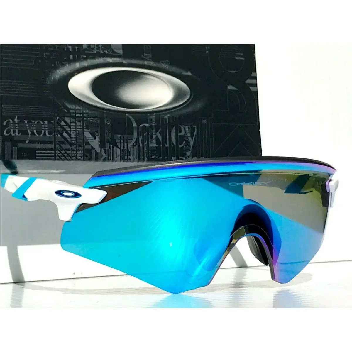 Encoder White Prizm Sapphire Blue Sky w Case Kato Sunglass 9471-05 by Oakley