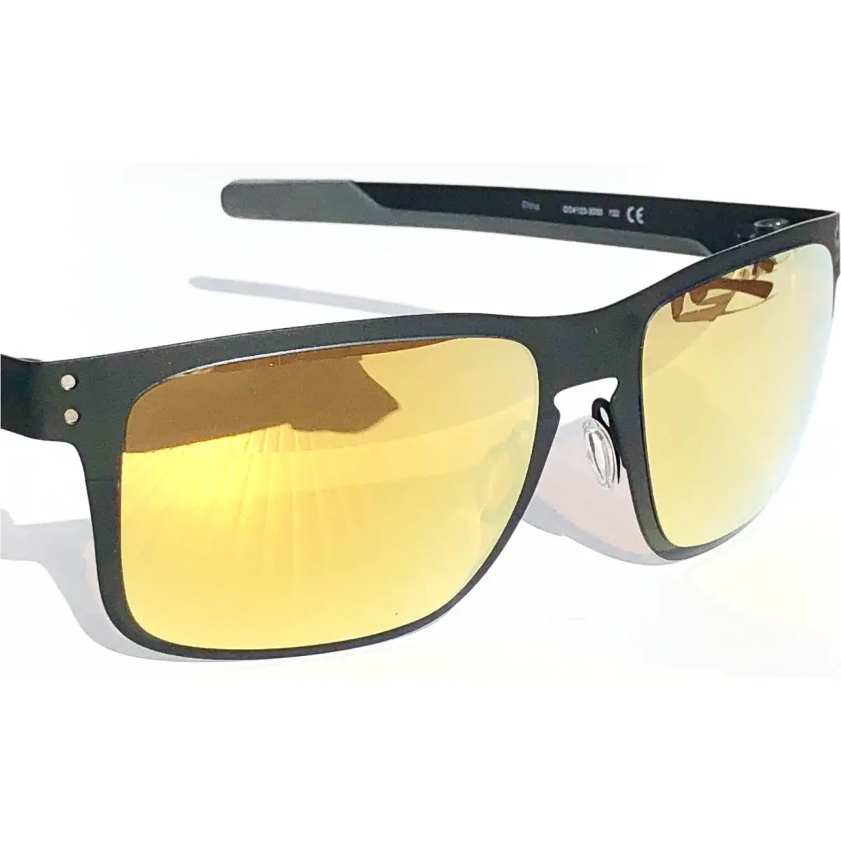 Oakley Holbrook Metal Matte Black Galaxy Gold Lens Sunglass 4123