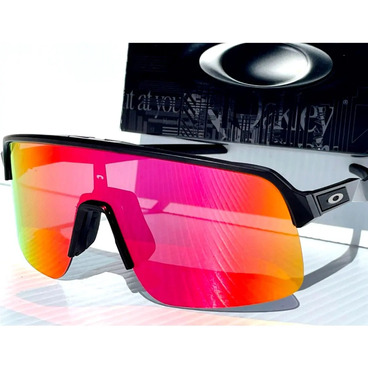 Sutro Lite Matte Black Polarized Galaxy Magenta Pink Sunglass 9463 by Oakley