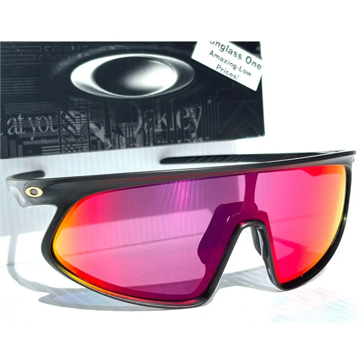 Oakley Rslv Matte Black Prizm Road Ruby Lens Sunglass 9484-02 Baseball
