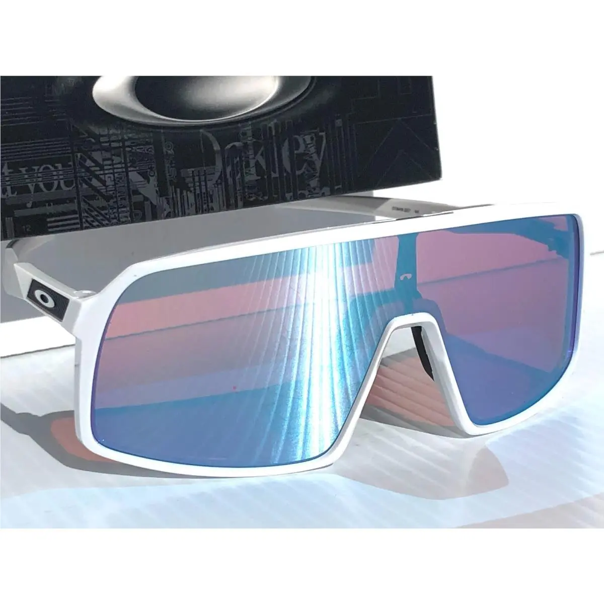Sutro Shiny White w Prizm Sapphire Blue Snow Sunglass 9406-22 by Oakley