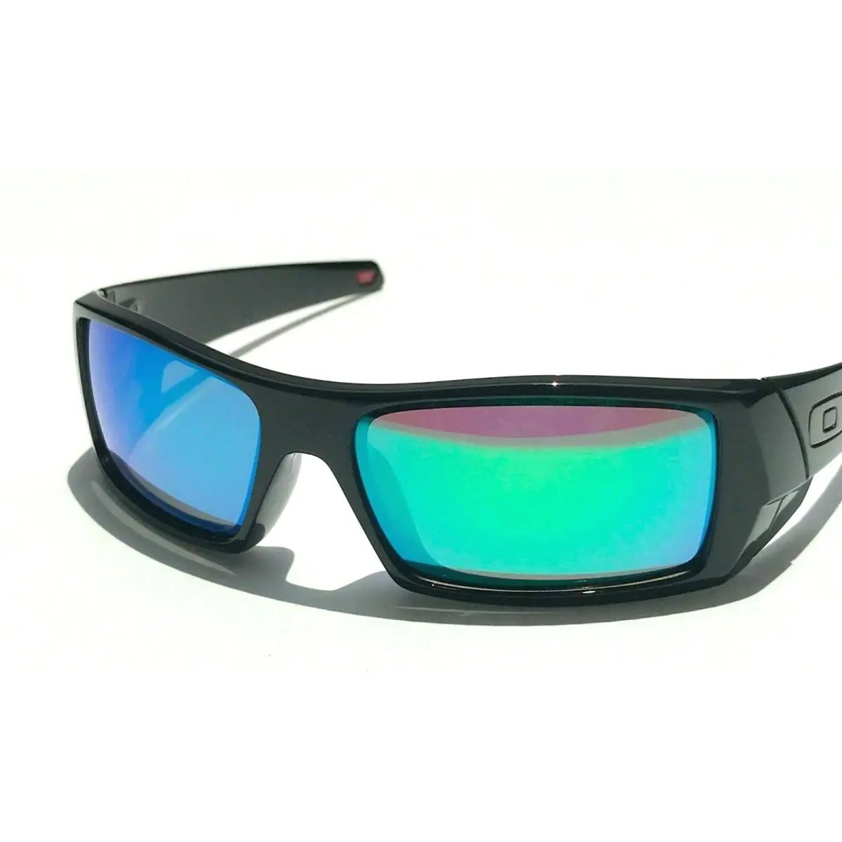 Gascan Black Shiny Polarized Galaxy Jade Iridium Sunglass 9014 by Oakley