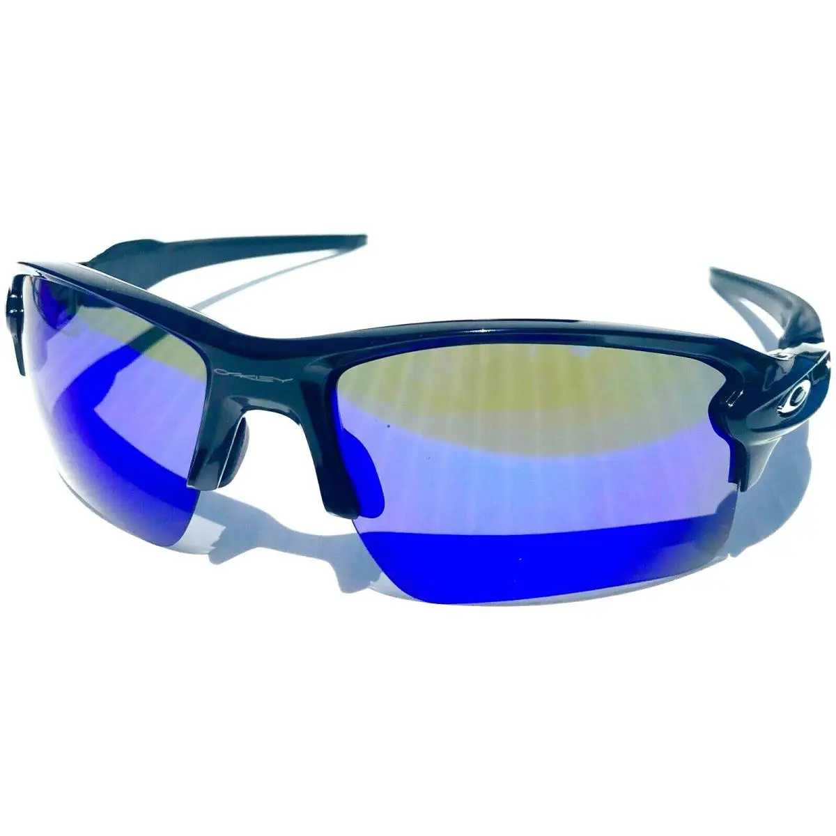 Flak 2.0 Black w Polarized Galaxy Blue 2 Lens Set Sunglass 9188 by Oakley