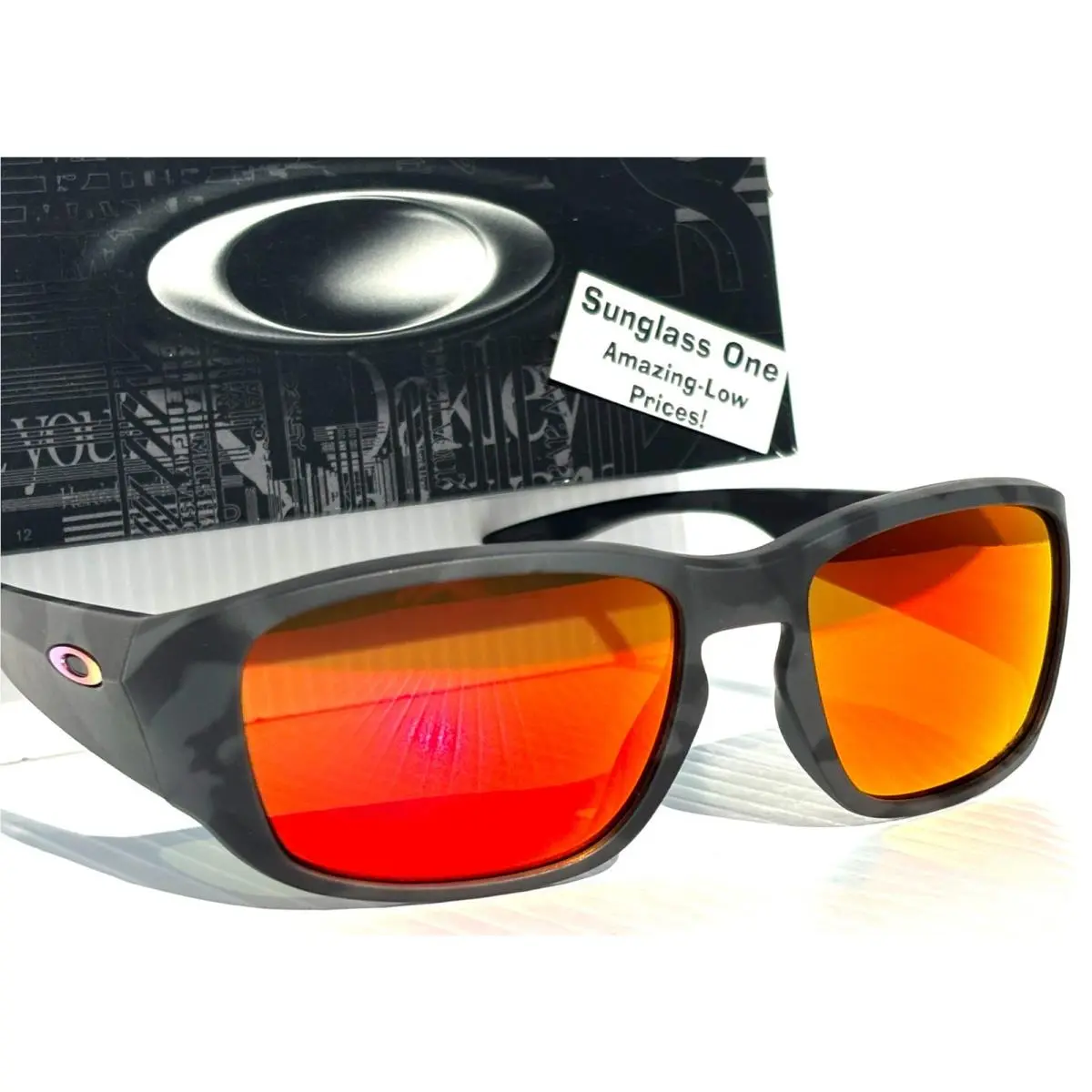Oakley Tourniquet Matte Black Camo Prizm Ruby Lens Sunglass 9521-05
