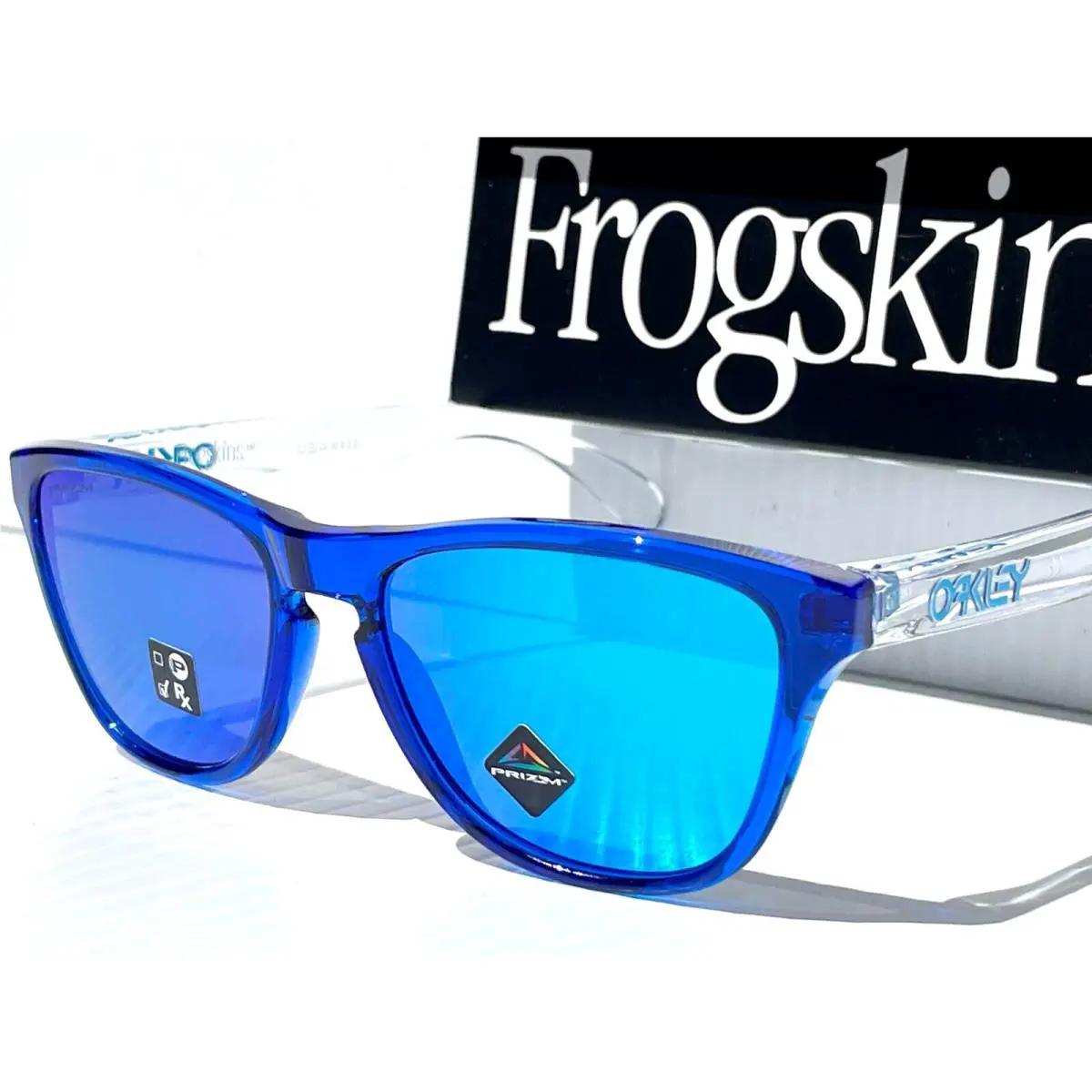 Frogskins XS Crystal Blue Prizm Sapphire Youth Sunglass J9006-34 by Oakley