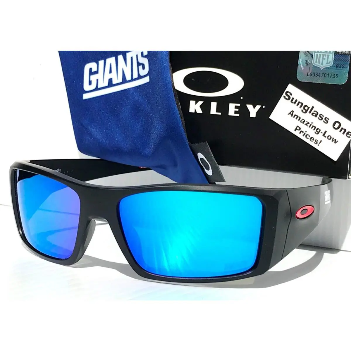 Nfl  Heliostat York Giants Matte Black Prizm Sapphire Sunglass 9231-30 by Oakley