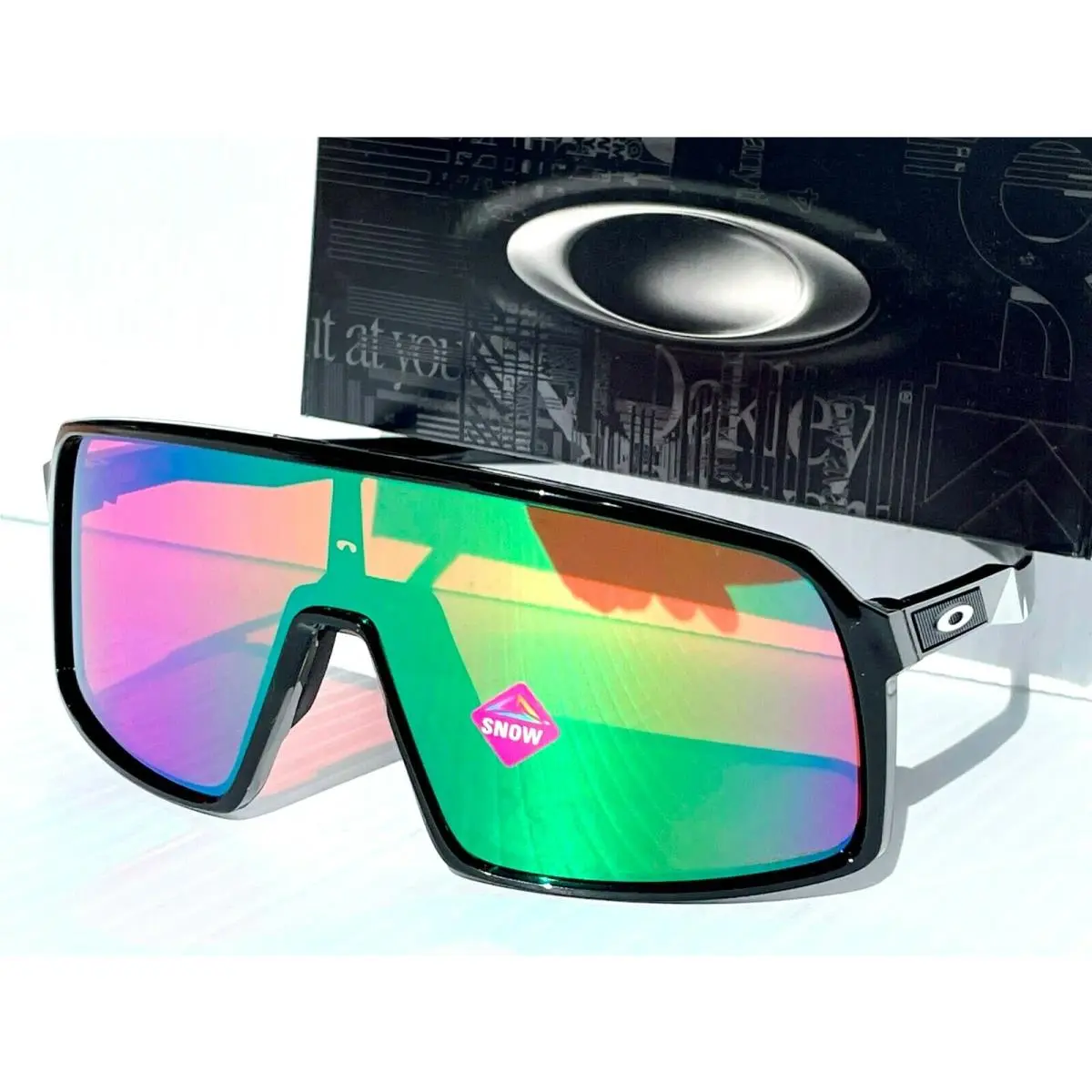 Sutro Shiny Black Prizm Snow Jade Green Iridium Sunglass 9406-21 by Oakley
