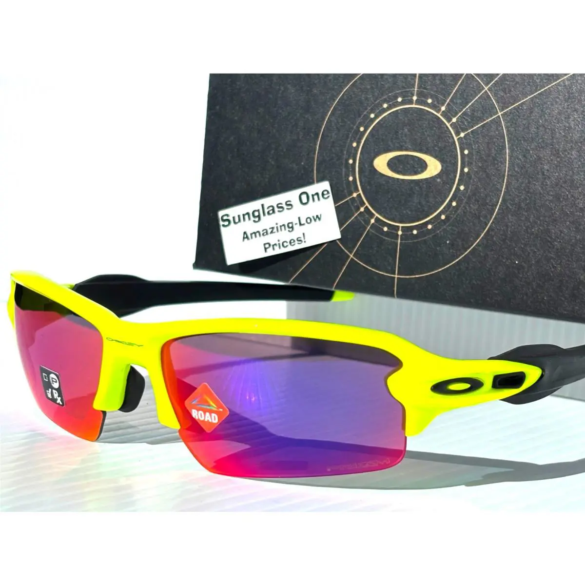 Flak 2.0 Tennis Ball Yellow Prizm Road Lens Sunglass 9271-50 by Oakley
