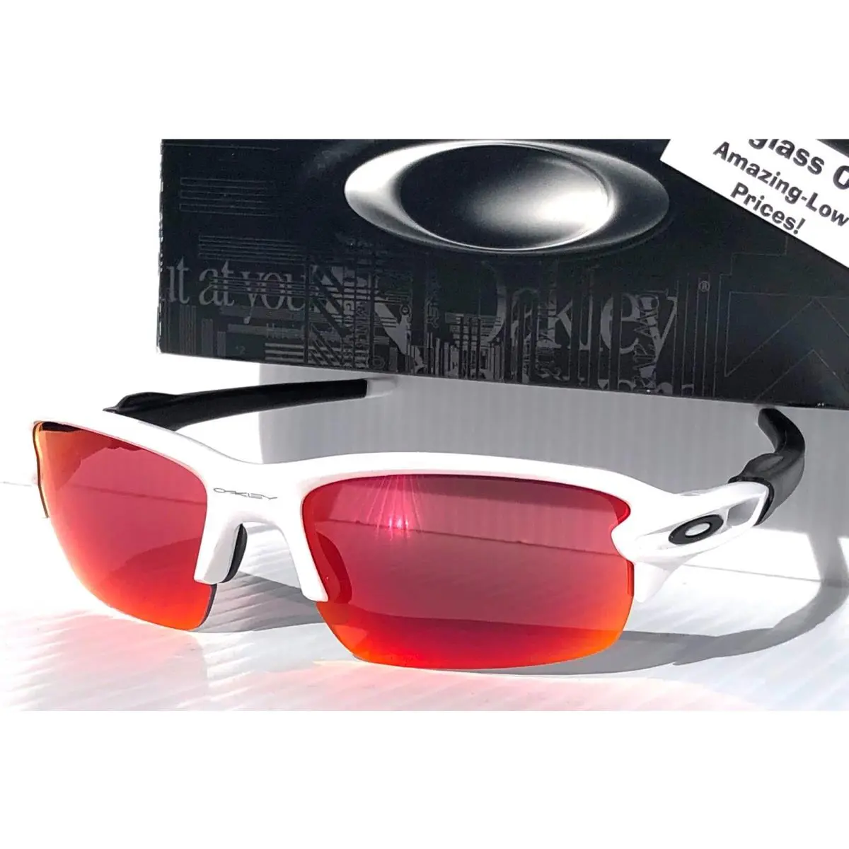 Oakley Flak 2.0 S Shiny White Prizm Field Baseball Sunglass 9511-03
