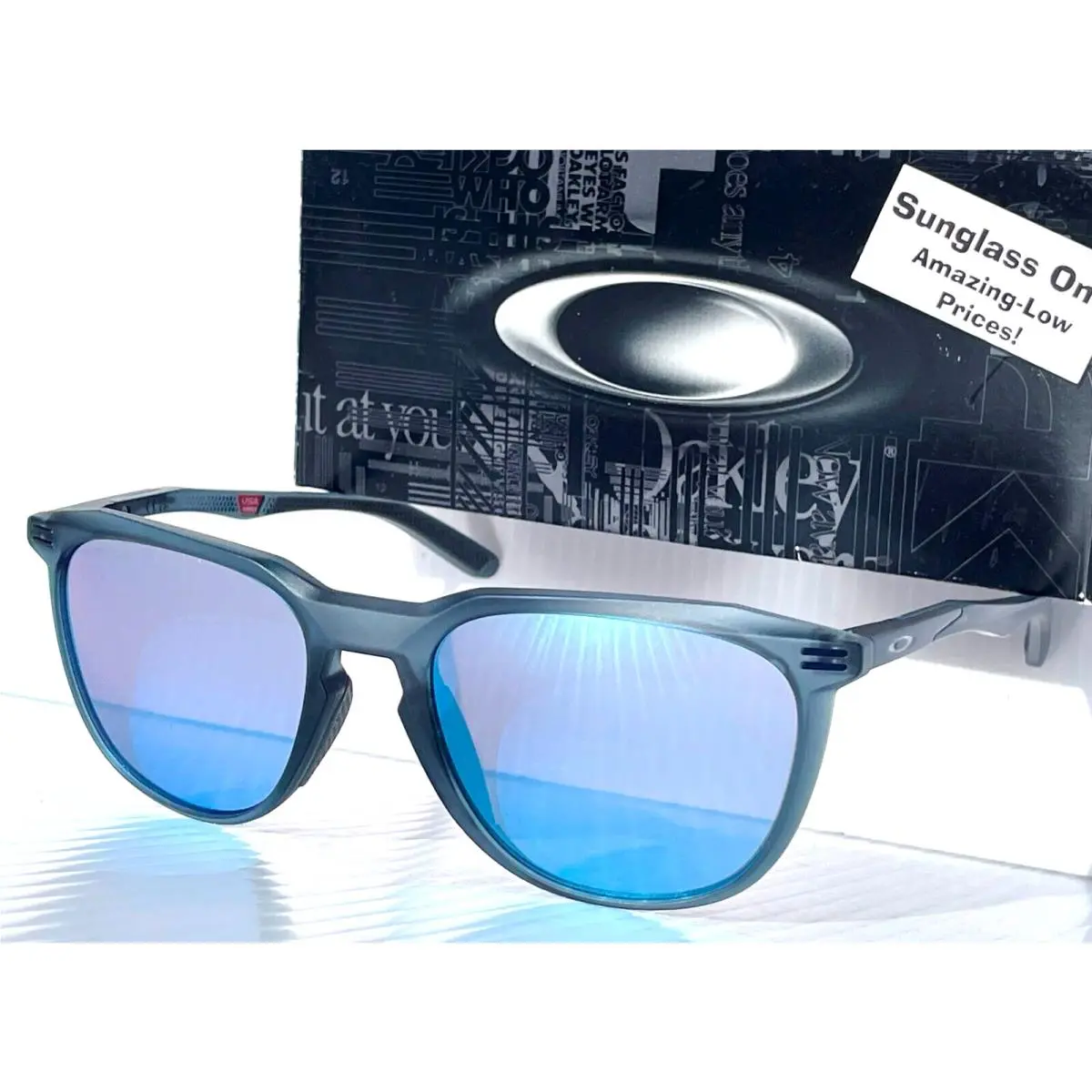 Oakley Thurso Matte Crystal Black Polarized Prizm Deep Water Sunglass 9286-05