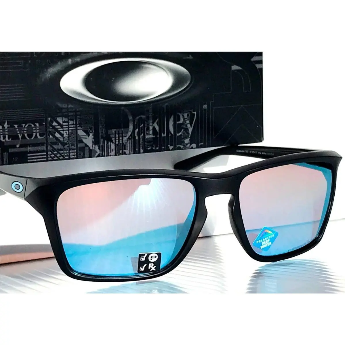 Oakley Sylas Matte Black Prizm Polarized Deep Water Blue Sunglass 9448-17