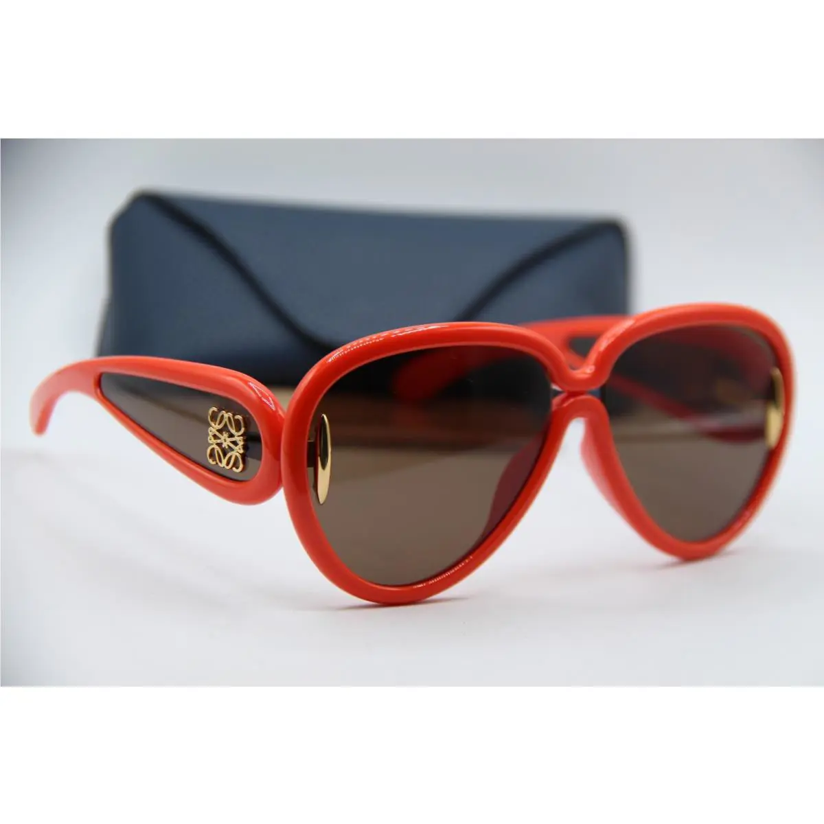 Loewe LW 40132I 42E Red Gold Mirrored Frames Sunglasses 65-14