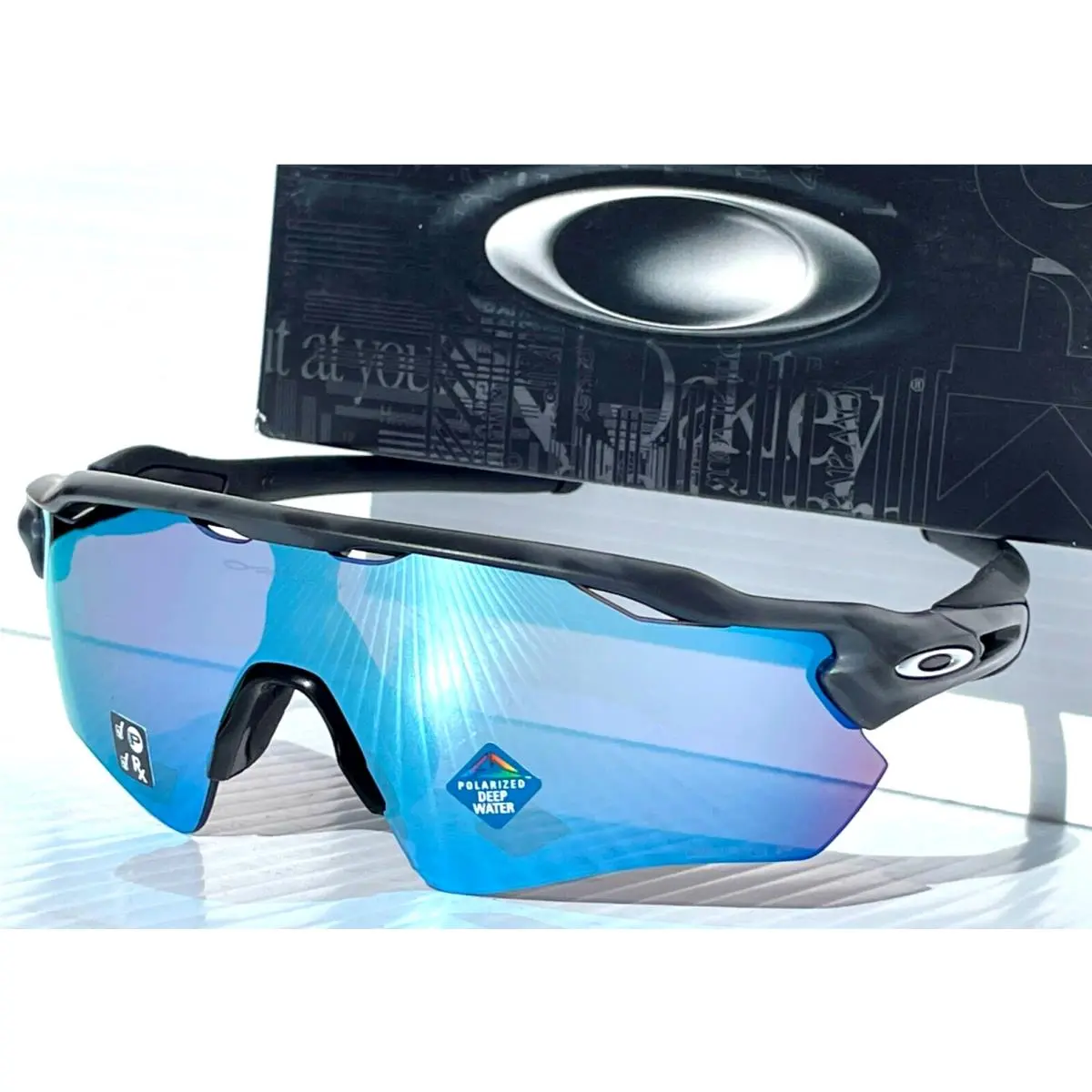 Oakley Radar EV Path Black Camo Polarized Prizm Deep Water H2O Sunglass 9208-C0