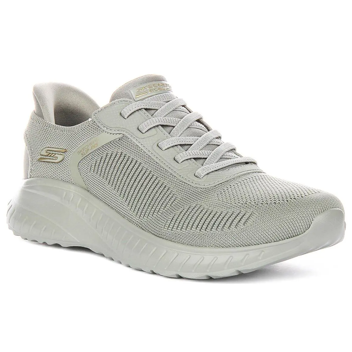 Skechers Bobs Sport Squad Vegan Slip On Womens Sneakers In Olive US 7 - 10 - Olive