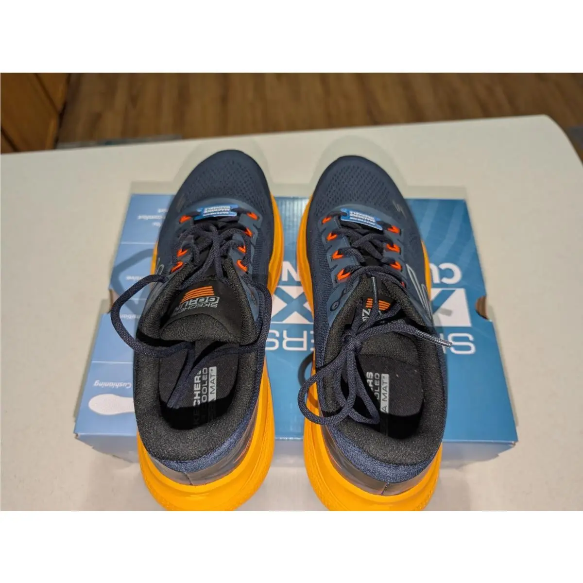 Skechers shoes - max cushioning propulsion - max cushioning propulsion - 220509 - Navy/Orange (UPC: 197976504455) 4
