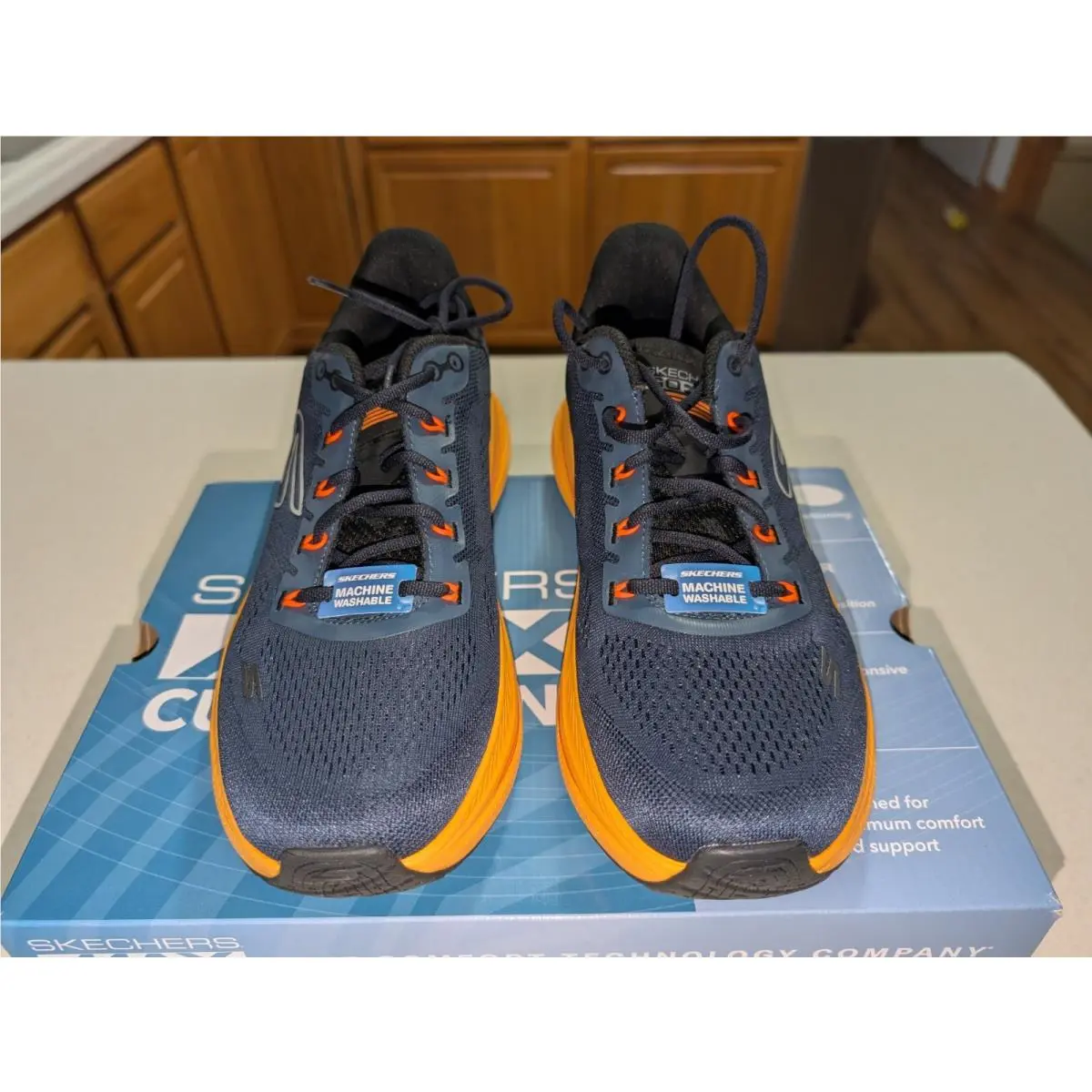 Skechers shoes - max cushioning propulsion - max cushioning propulsion - 220509 - Navy/Orange (UPC: 197976504455) 5