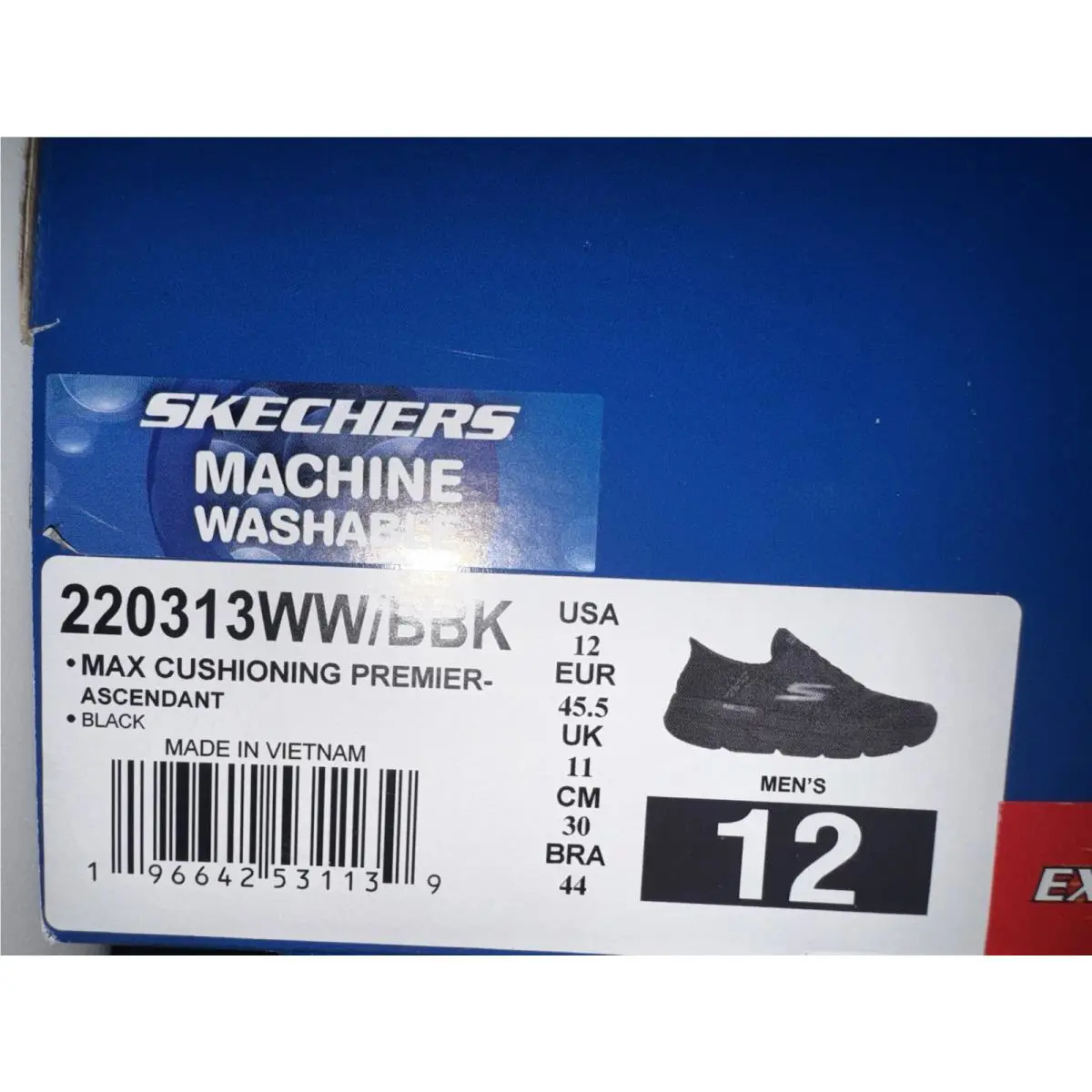 Skechers shoes - SKECHERS EXTRA WIDE Max - EXTRA WIDE Max - 220313WW - Black (UPC: 196642531139) 8