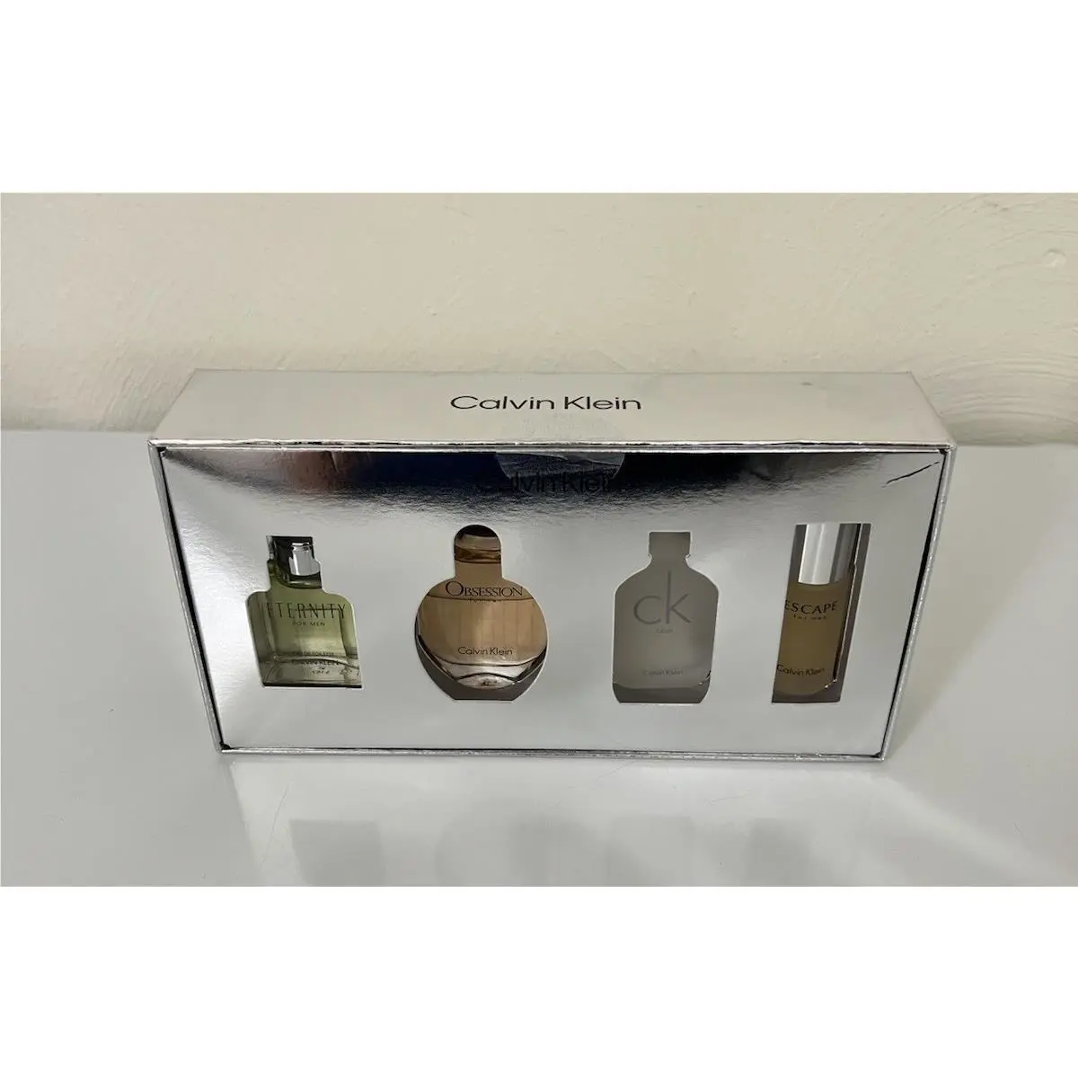 Calvin Klein Men 4Piece Fragrance Gift Set Eternity Obsession CK One Escape