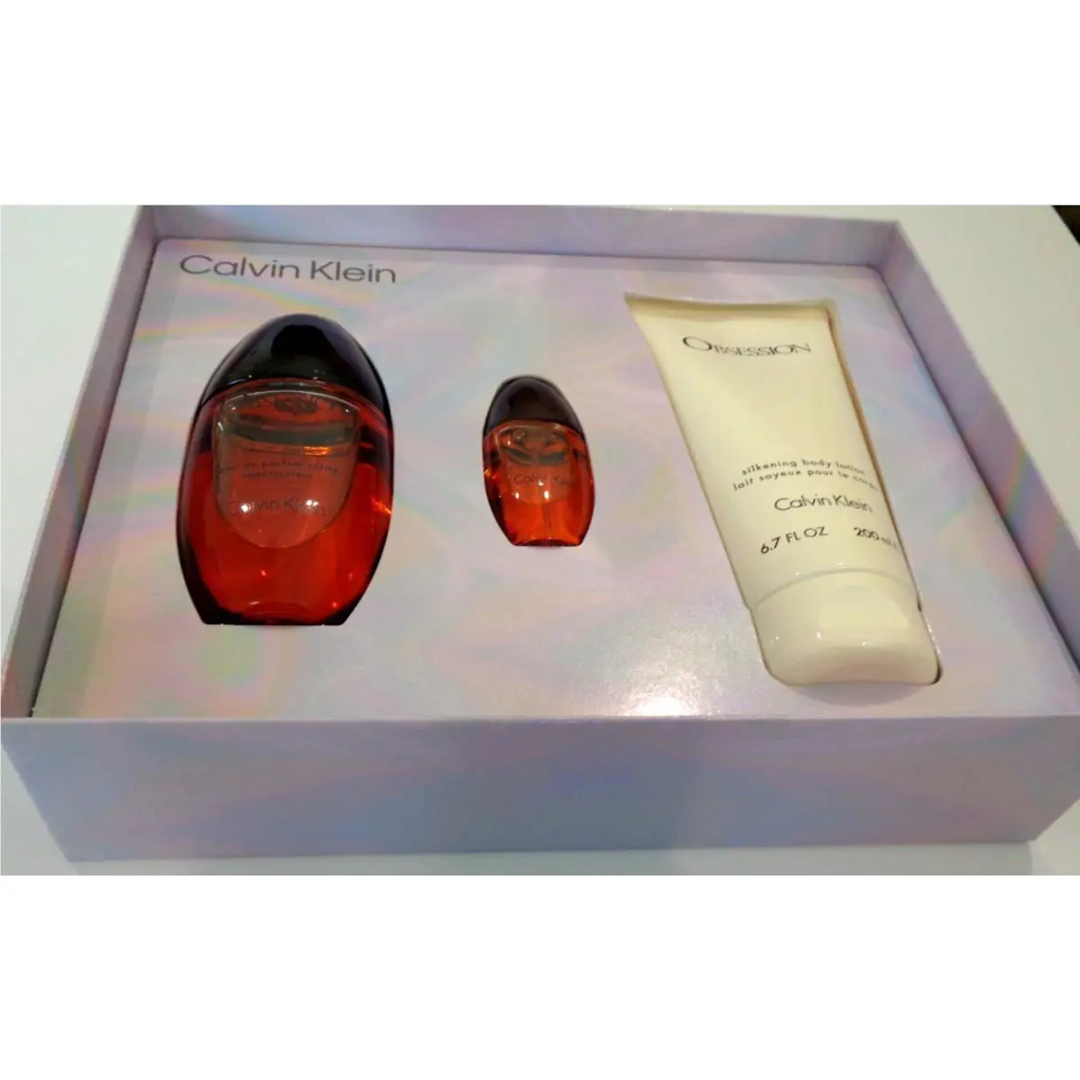Calvin Klein Edp Spray Obsession 3 Piece Gift Set For Women