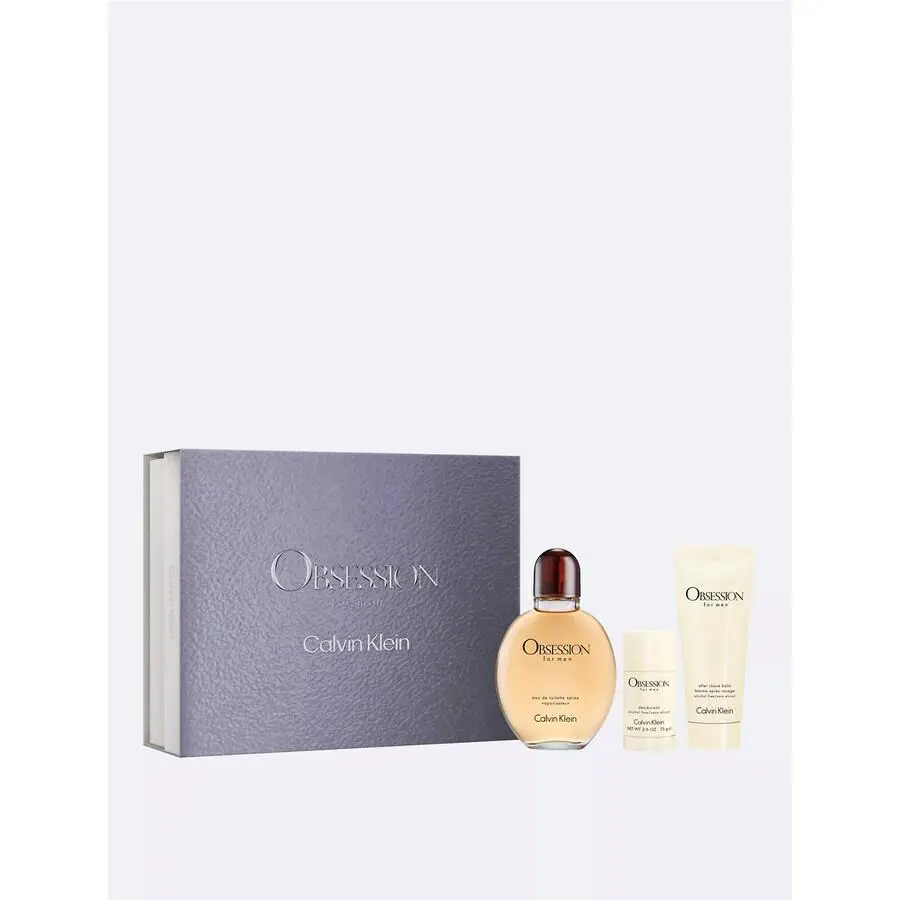 Calvin Klein CK Obsession Men 3 PC Set: 4.2 oz Edt Spray + 3.4 oz A.s. Balm + 2.5 oz Deo