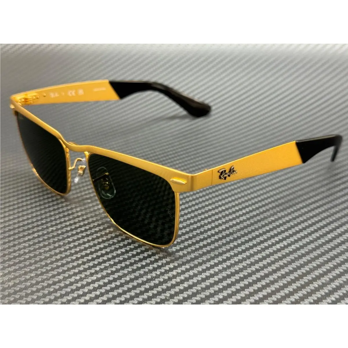 Ray Ban RB3875 927633 Gold Green Unisex 56 mm Sunglasses