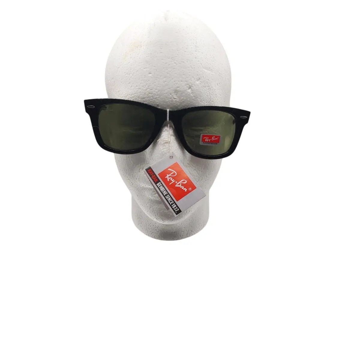 Ray Ban Green Sunglasses Black Acetate Frame Square BR2140 Italy - Green, Frame: Black