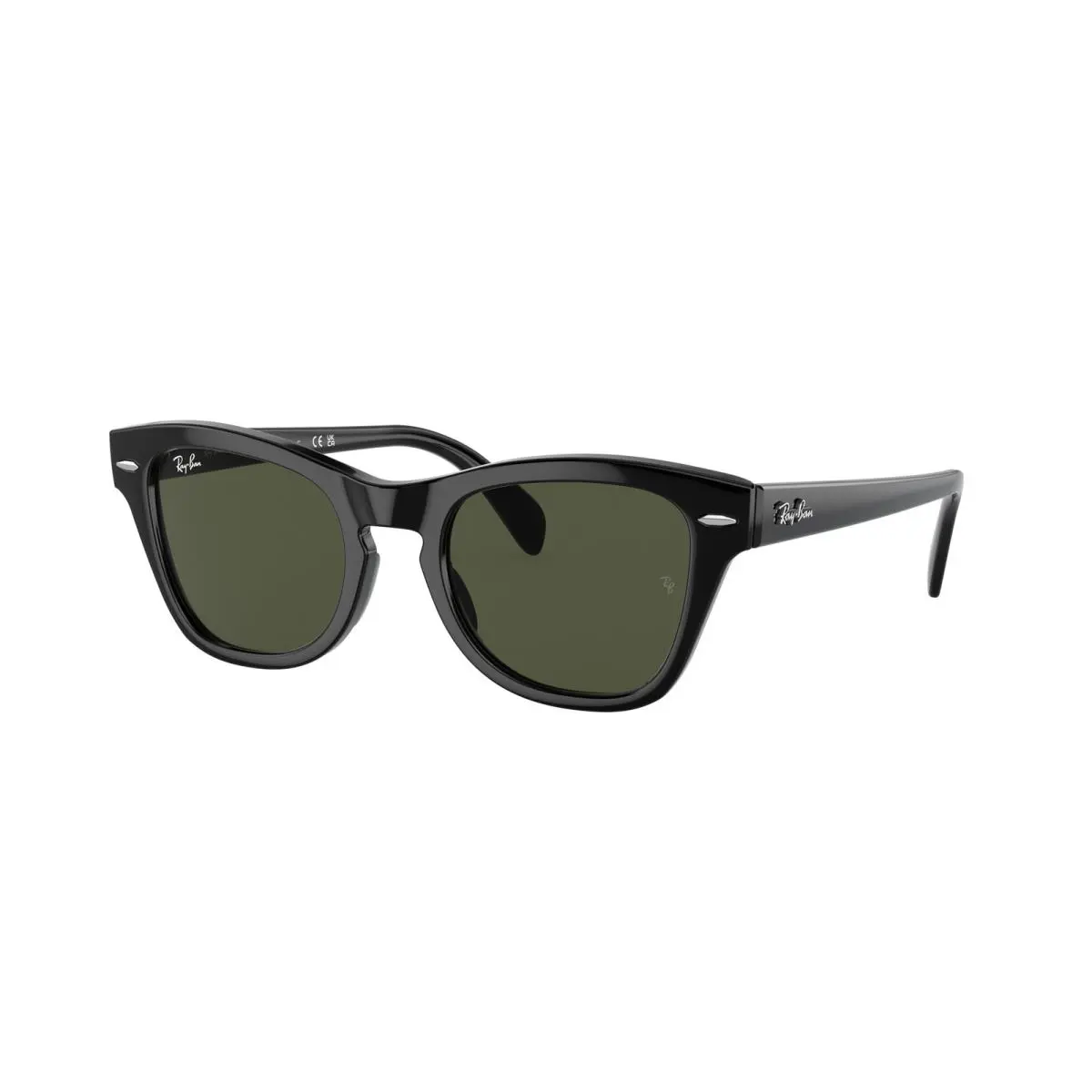 Ray-ban RB0707S Polished Black/green 53 mm Sunglasses RB0707S 901/31 53-21 by Ray-Ban