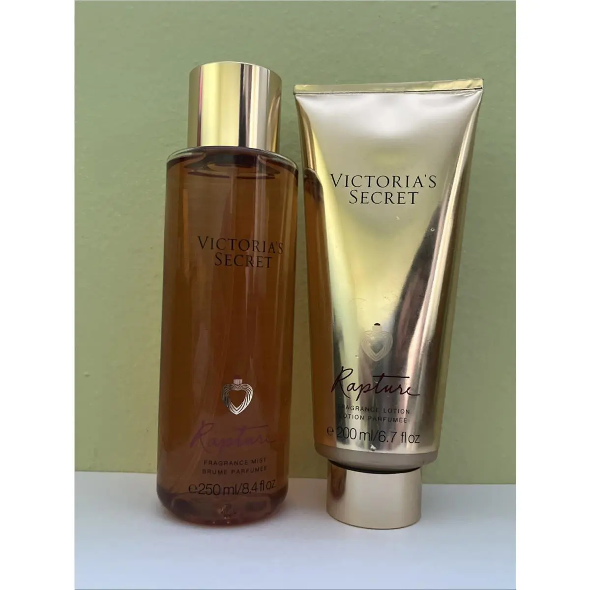 Victoria`s Secret Rapture Fragrance 6.7oz Lotion 8.4oz Mist Set