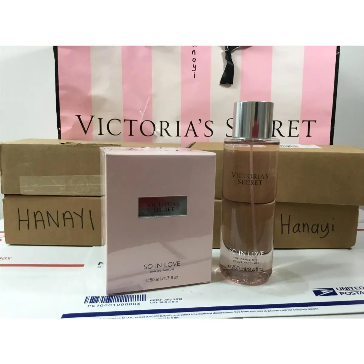 Victoria`s Secret SO IN Love Eau DE Perfum Edp 1.7 OZ and Fragrance Mist 8.4 OZ