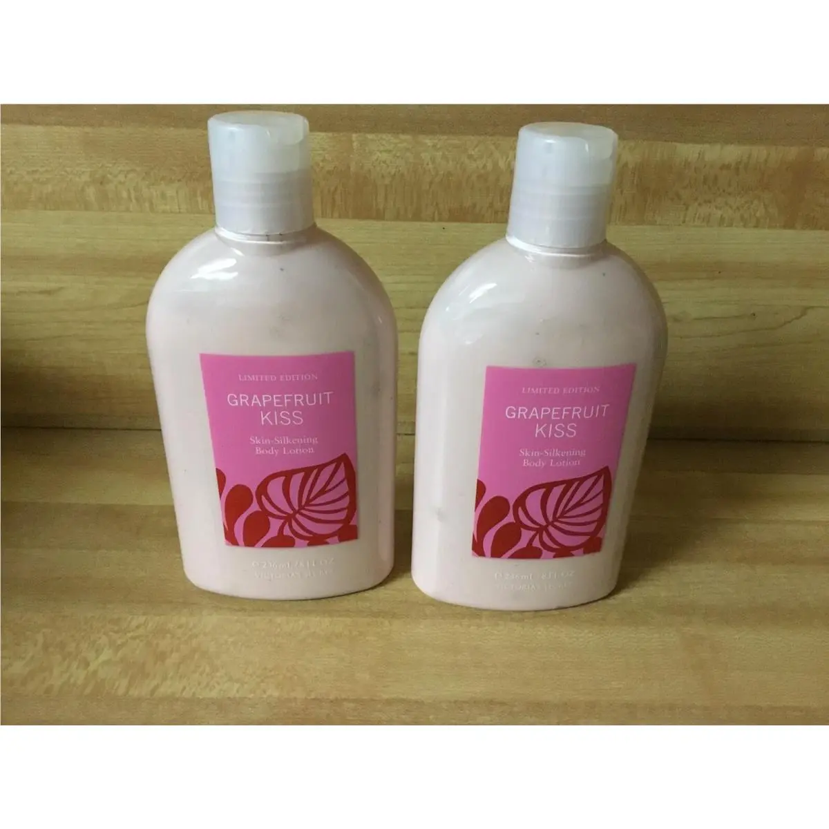 2 Victoria’s Secret Grapefruit Kiss Skin Silkening Body Lotion Limited Edition