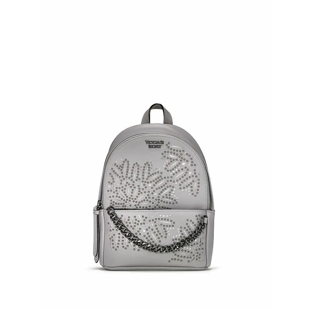 Victoria`s Secret Gray Stud City Mini Backpack