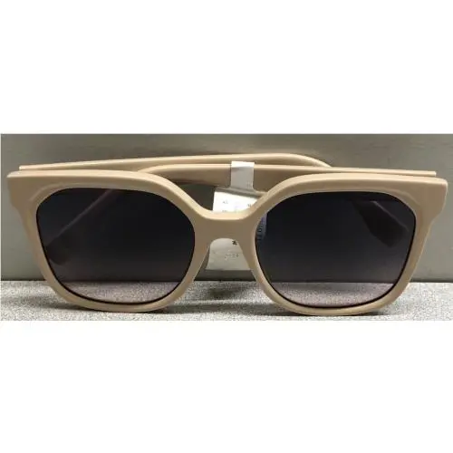 Fendi FE400071 Square Women`s Sunglasses Beige 55MM with Coa