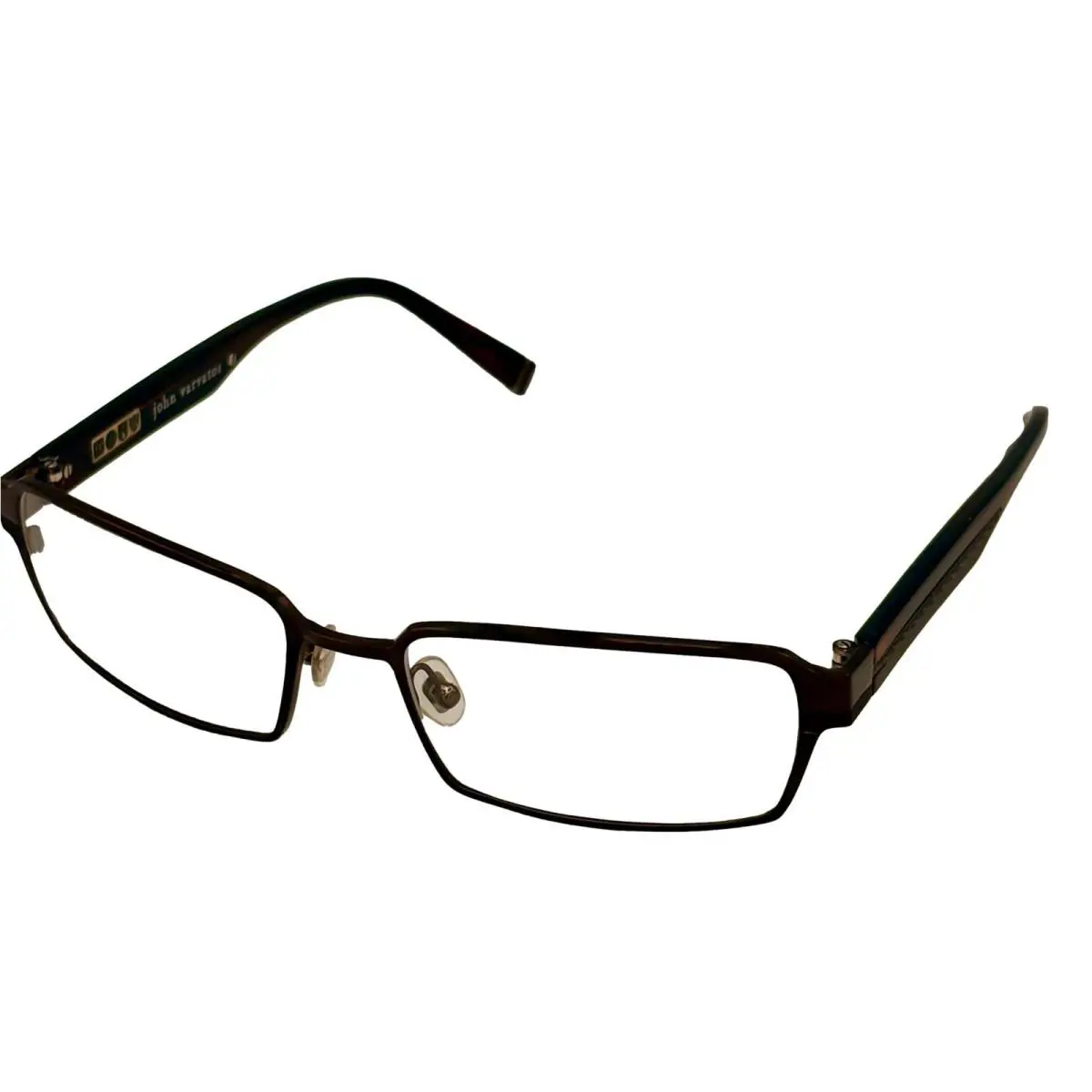 John Varvatos Eyeglasses Rectangle Men Brown Eyewear Frame V133. 55mm