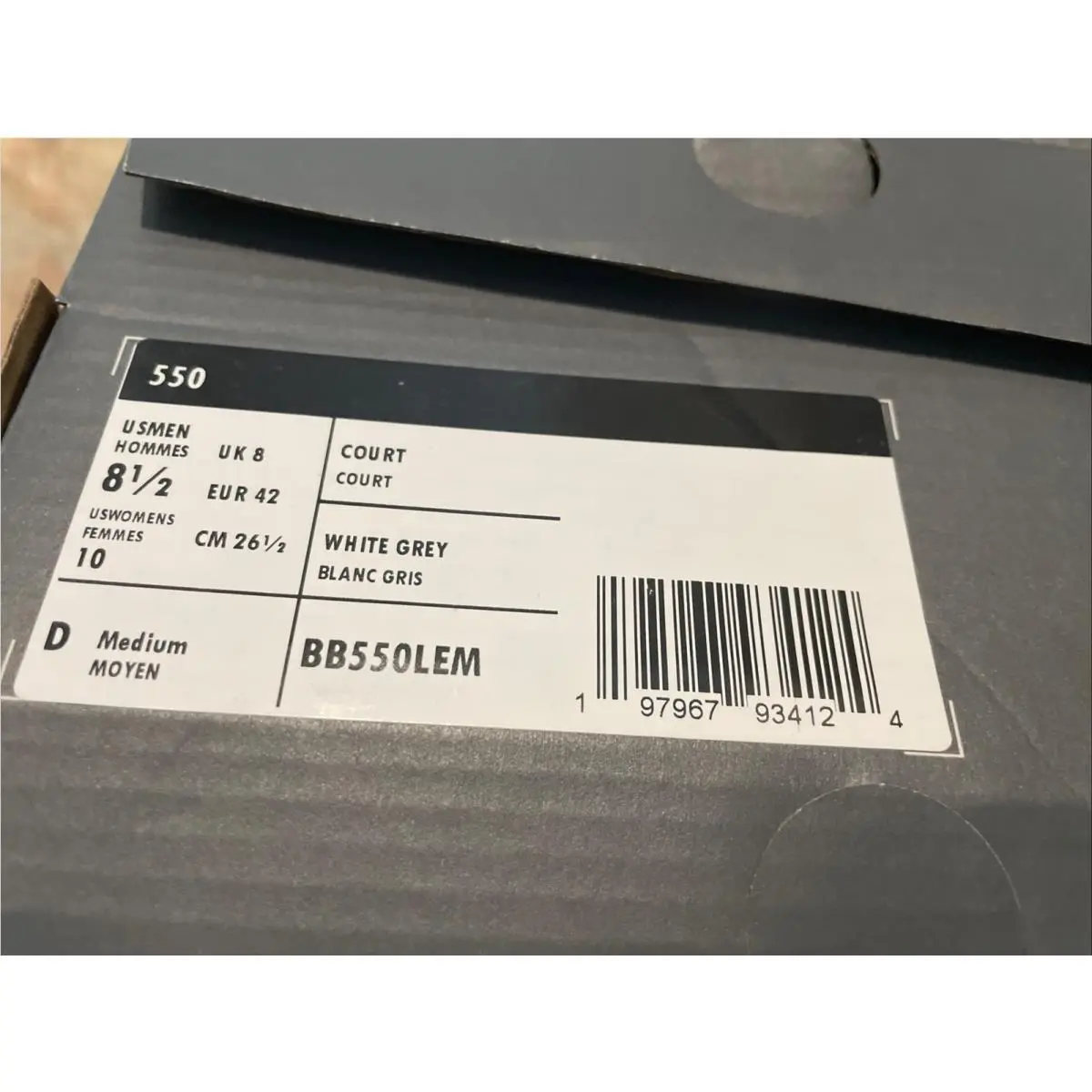 New Balance shoes - New Balance 550 - BB550LEM - Sea Salt/Slate Grey 3