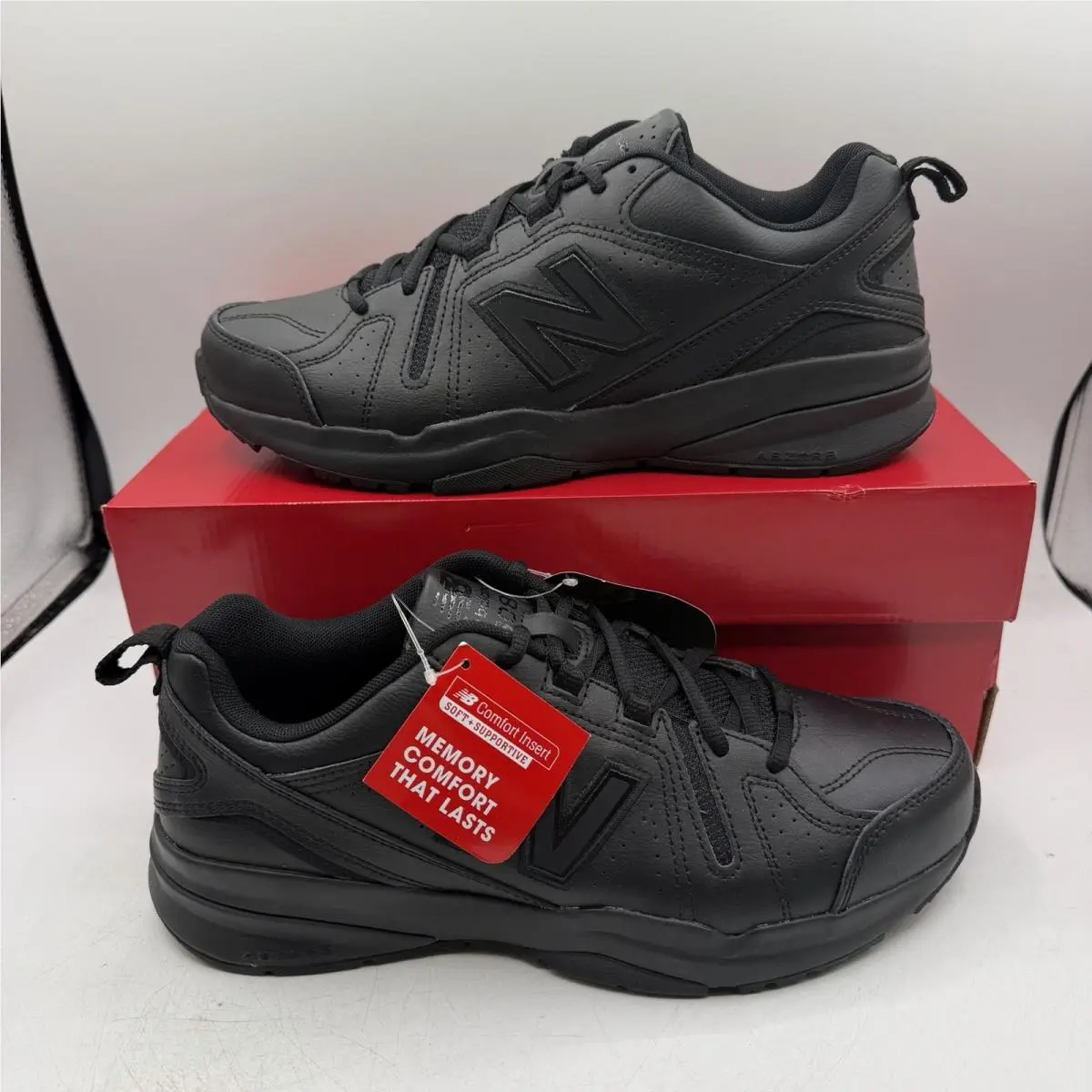 New Balance 608 Shoes Mens Sz 8.5 D Triple Black Training Sneakers MX608AB5