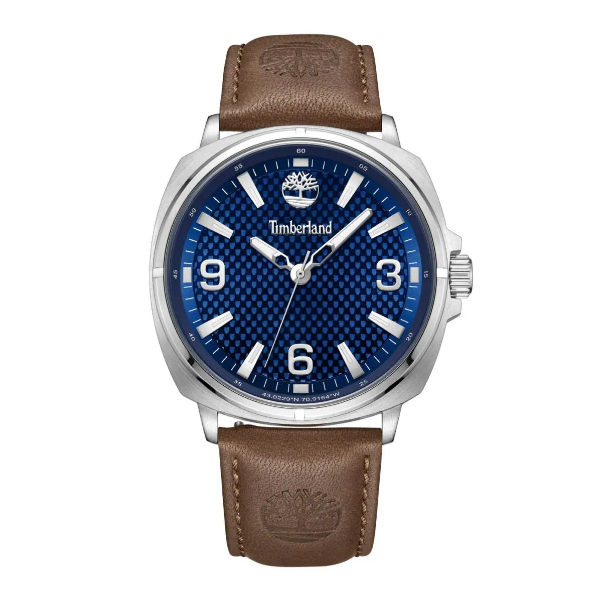 Timberland Men`s Analog Watch with Brown Leather Band TDWGB2201701