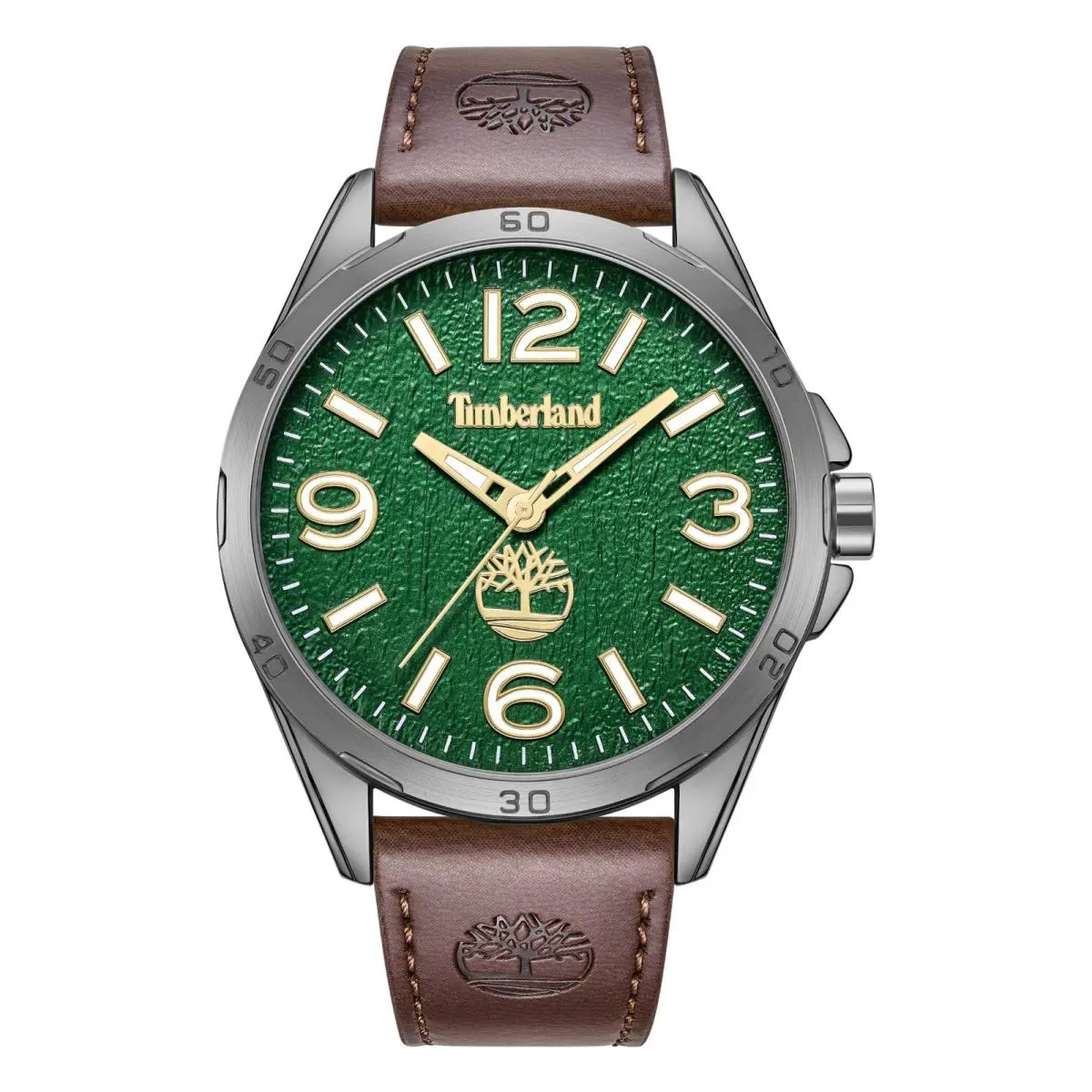 Timberland Men`s Analog Watch with Brown Leather Band TDWGA9008602