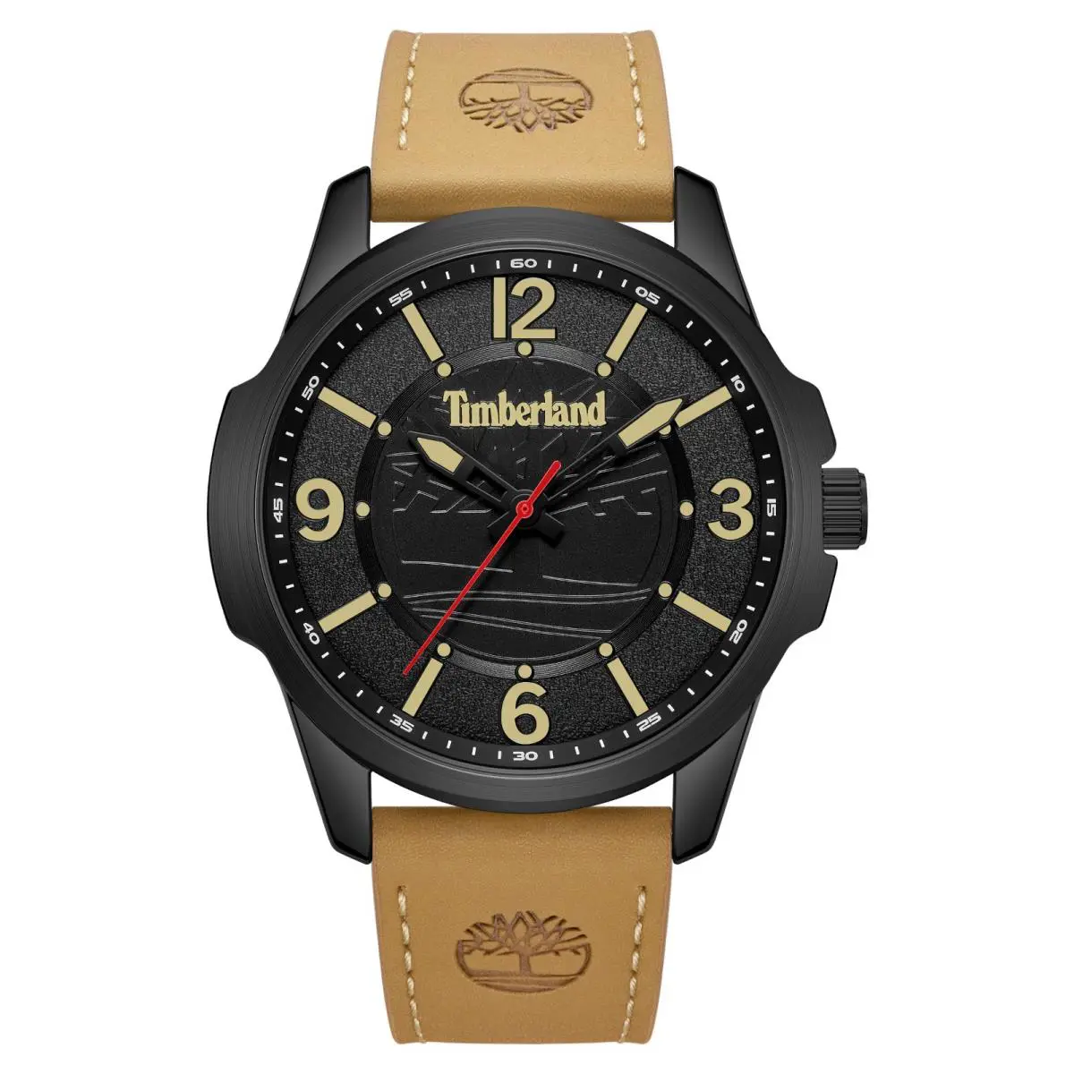 Timberland Men`s Analog Watch with Tan Leather Band TDWGA9009302