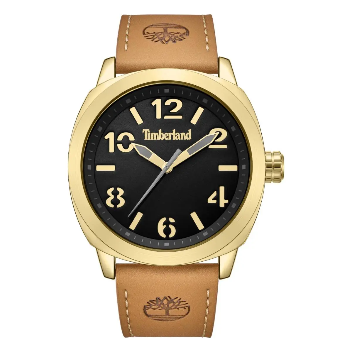 Timberland Men`s Analog Watch with Tan Leather Band TDWGA9009203