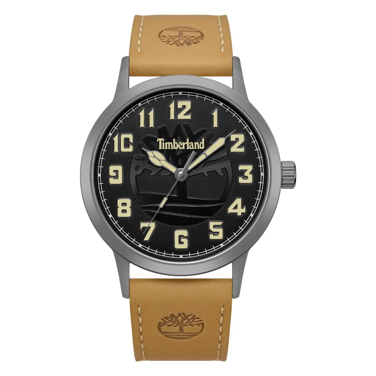 Timberland Men`s Analog Watch with Tan Leather Band TDWGA9009801