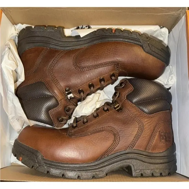 Size 10.5 W Timberland Pro Series Titan 6 Safety Toe Work Boot Brown 50508