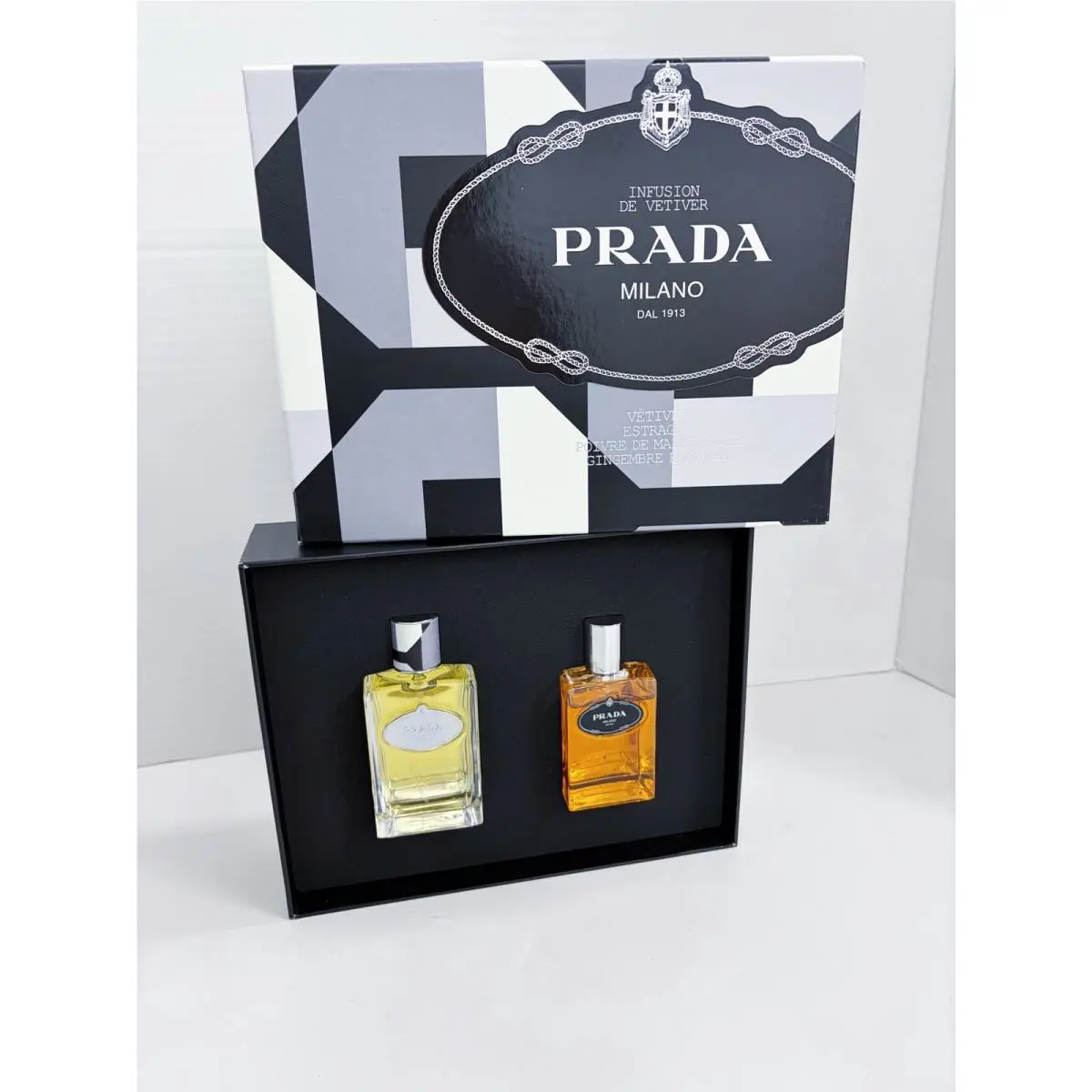 Infusion De Vetiver Prada 2PC Set Men Eau De Toilette Spray 3.4 oz/100 ml